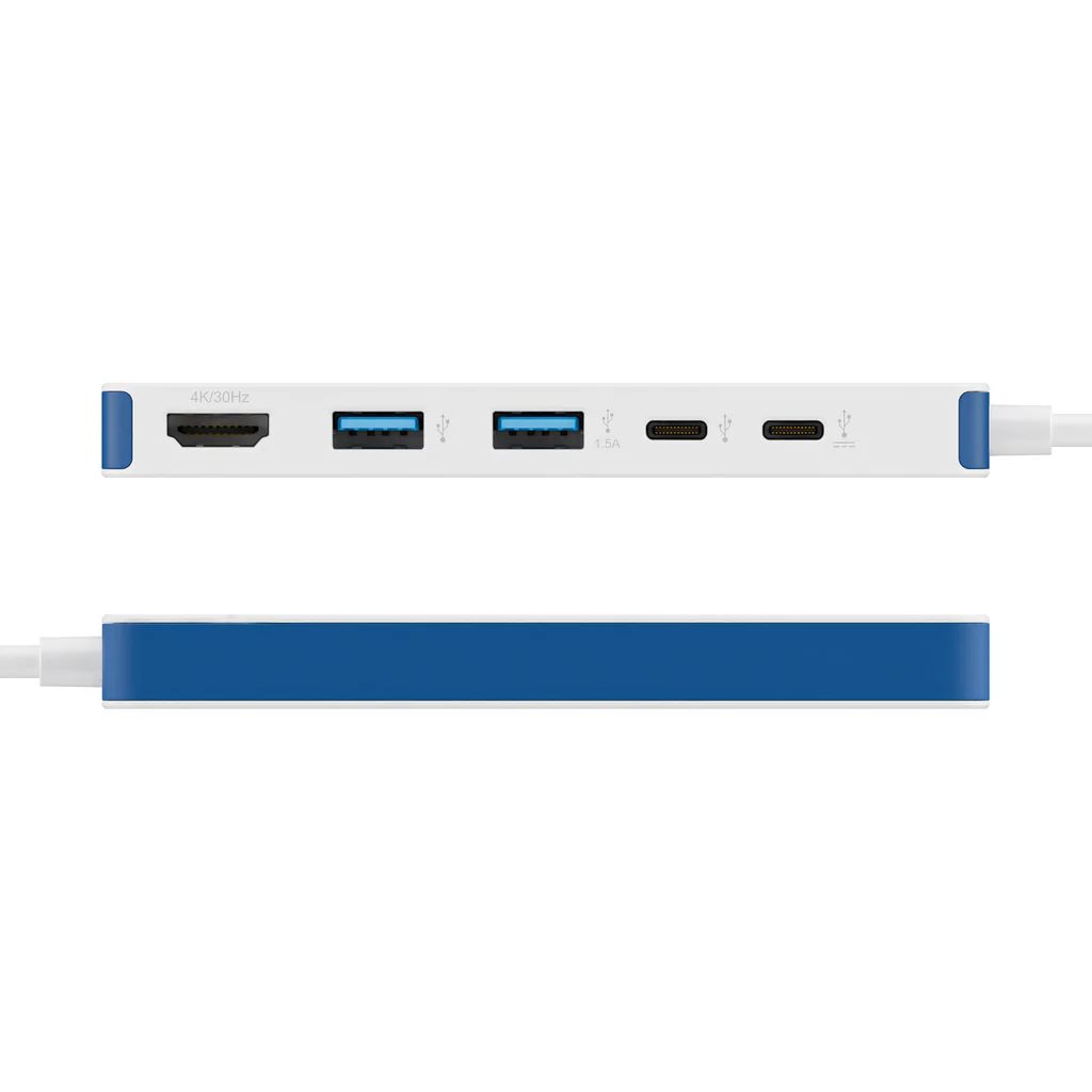 Targus HyperDrive Flex 5 Port USB-C Hub White/Blue