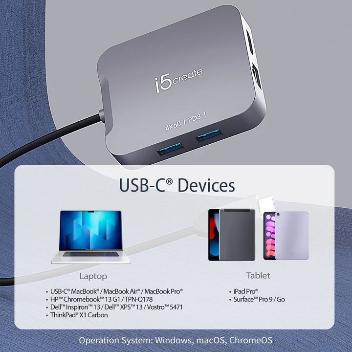 j5create JCD3191 4K60 Elite USB-C Travel Adapter