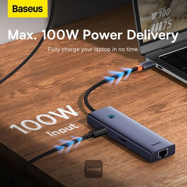 Baseus lite Series 7-Port HUB Docking Station Grey