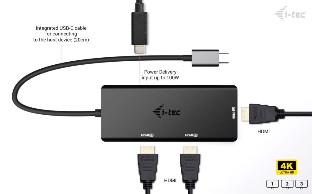 I-TEC USB-C Triple 4K HDMI Video Adapter