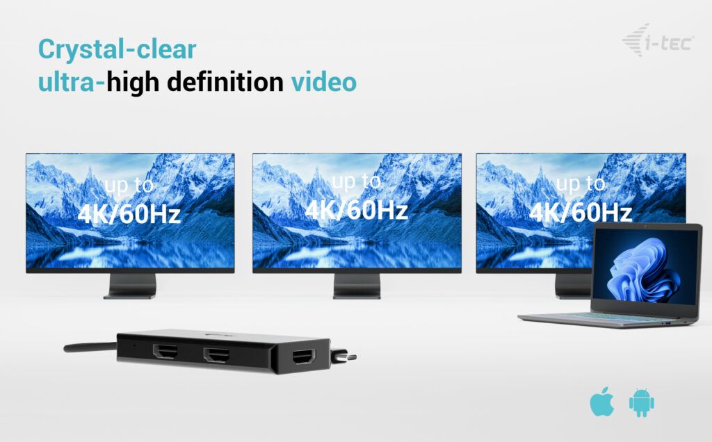 I-TEC USB-C Triple 4K HDMI Video Adapter
