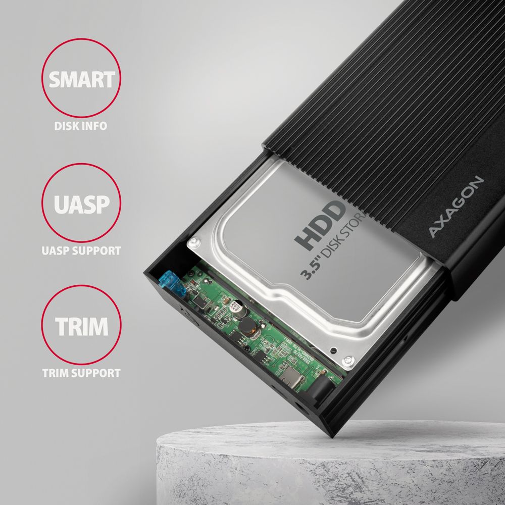 AXAGON EE35-GTR USB-C 3.2 Gen 1 - SATA 6G 3.5