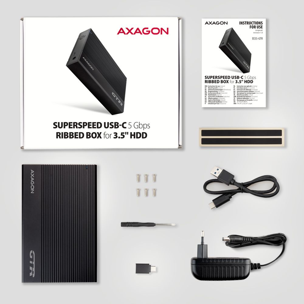 AXAGON EE35-GTR USB-C 3.2 Gen 1 - SATA 6G 3.5