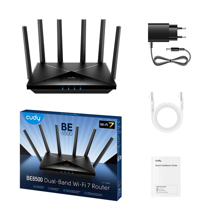 Cudy WR6500 BE6500 Dual-Band Gigabit Wi-Fi 7 Router
