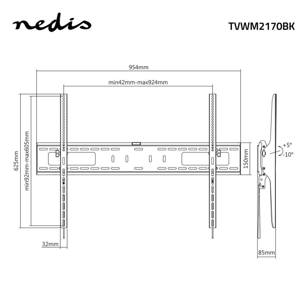 Nedis Tiltable TV Wall Mount 60