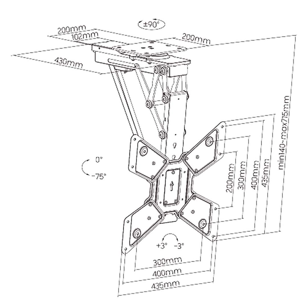 Nedis SmartLife Motorised TV Ceiling Mount 23