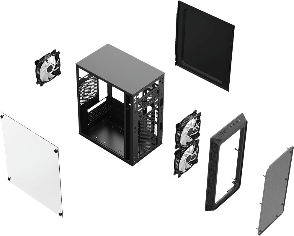 Formula Air Mesh G4 Tempered Glass Black