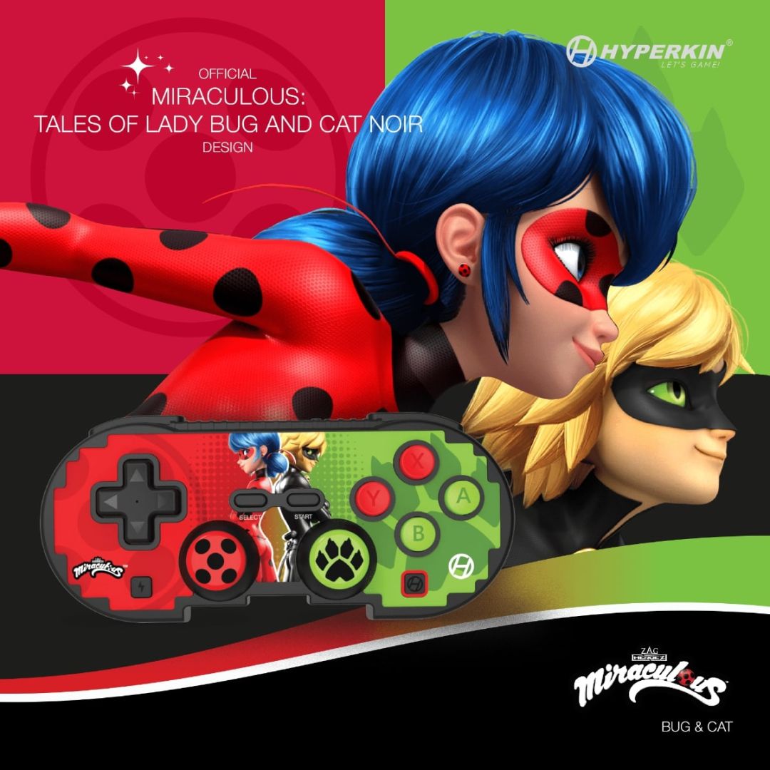 HYPERKIN  Pixel Art Official Miraculous Edition (Ladybug & Cat) Gamepad