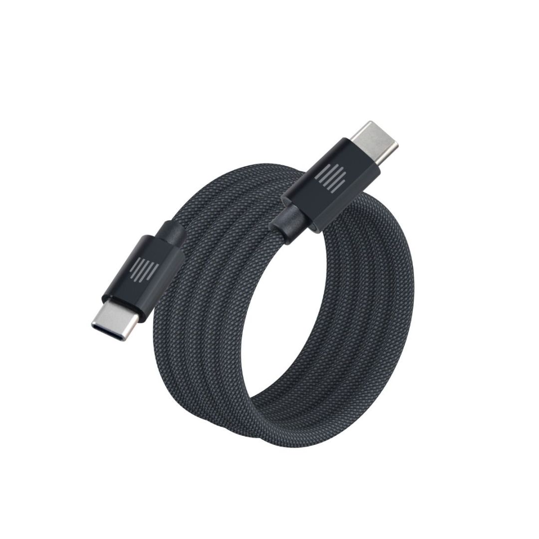 Dviced USB-C to USB-C Magnetic Braided Cable 1,25m Dark Grey