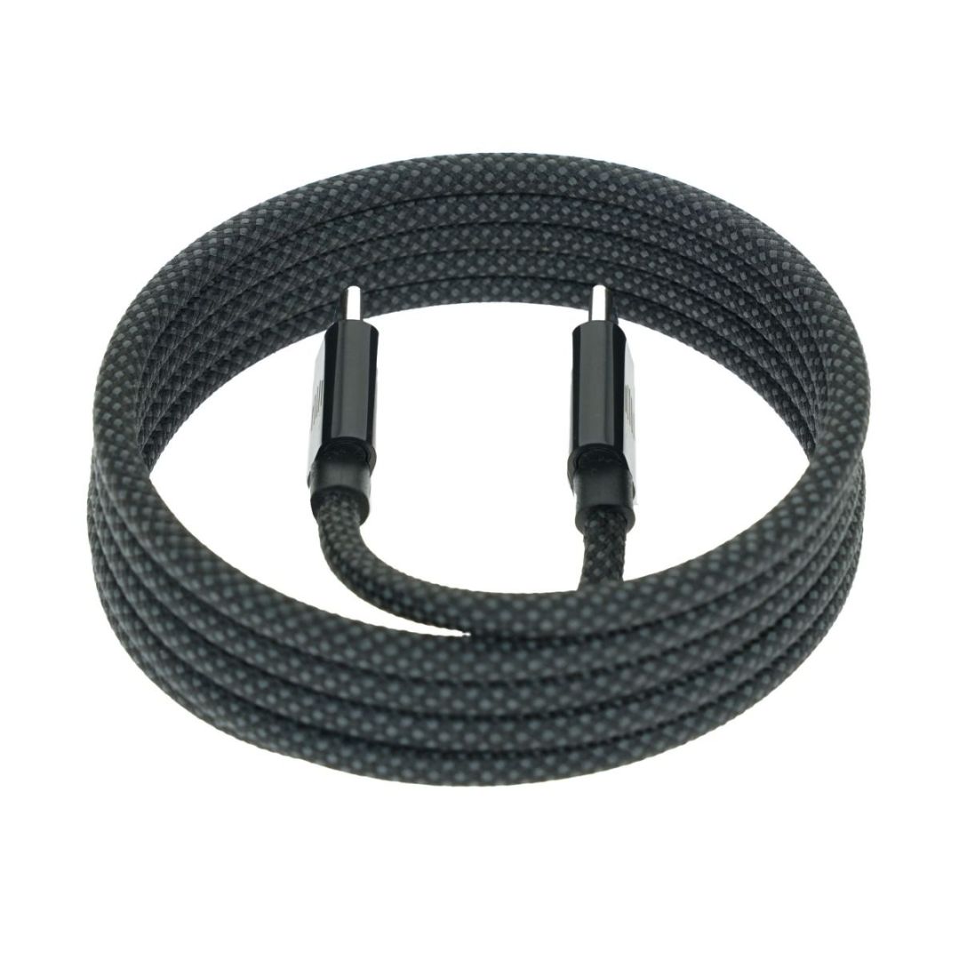 Dviced USB-C to USB-C Magnetic Braided Cable 1,25m Dark Grey