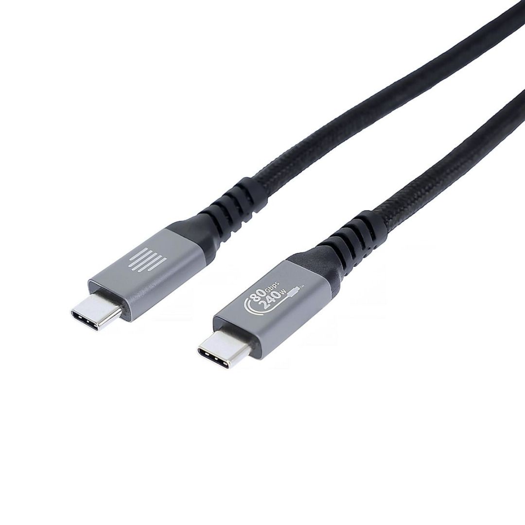 Dviced USB4 Braided Cable (Thunderbolt compatible) 1m Black