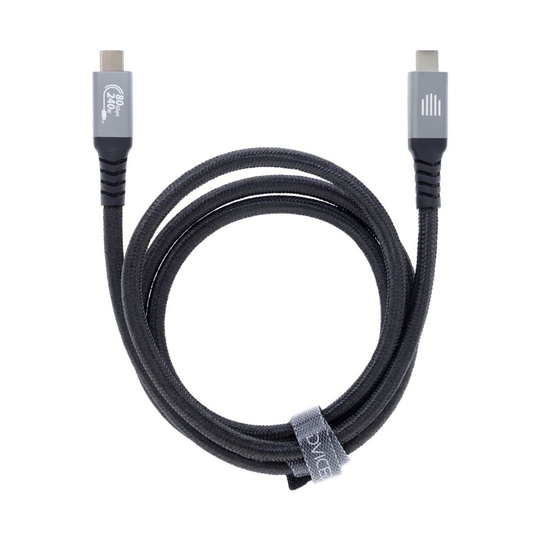 Dviced USB4 Braided Cable (Thunderbolt compatible) 1m Black