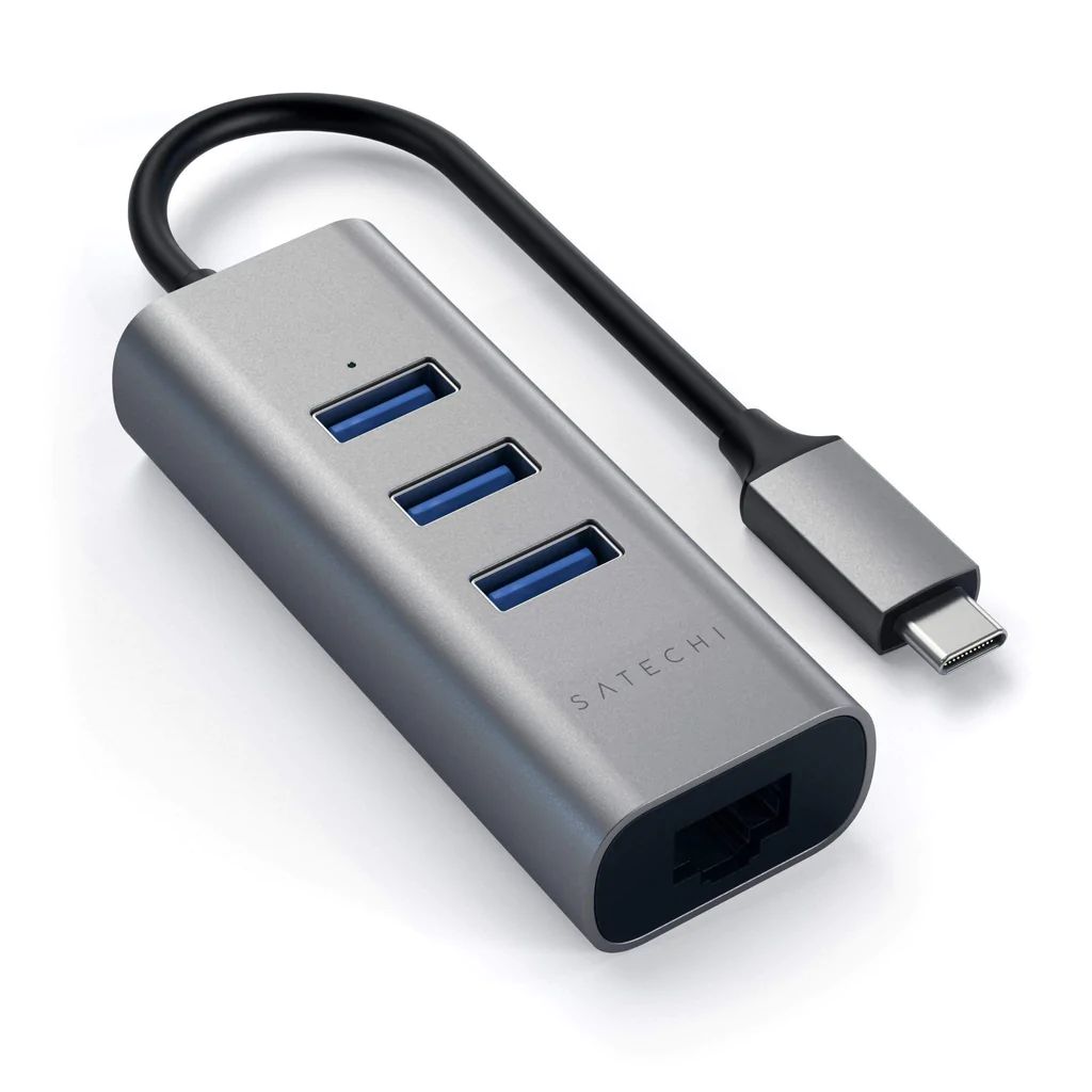 Satechi Type-C 2 in 1 USB HUB with Ethernet Space Grey
