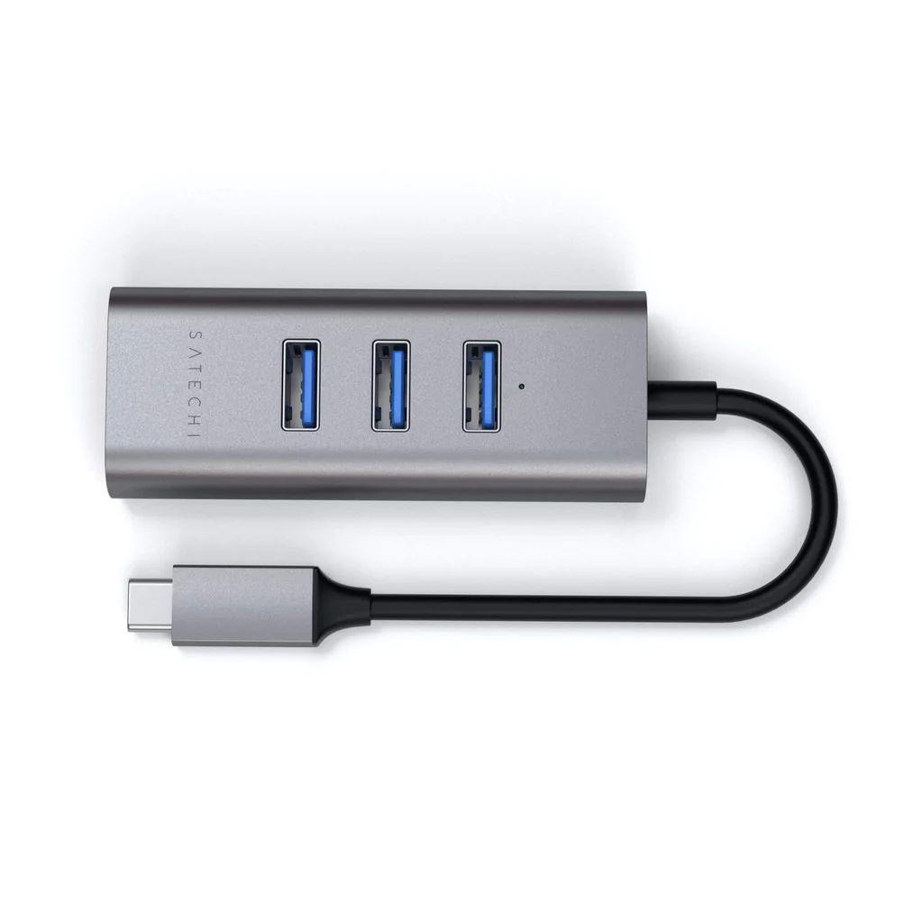 Satechi Type-C 2 in 1 USB HUB with Ethernet Space Grey
