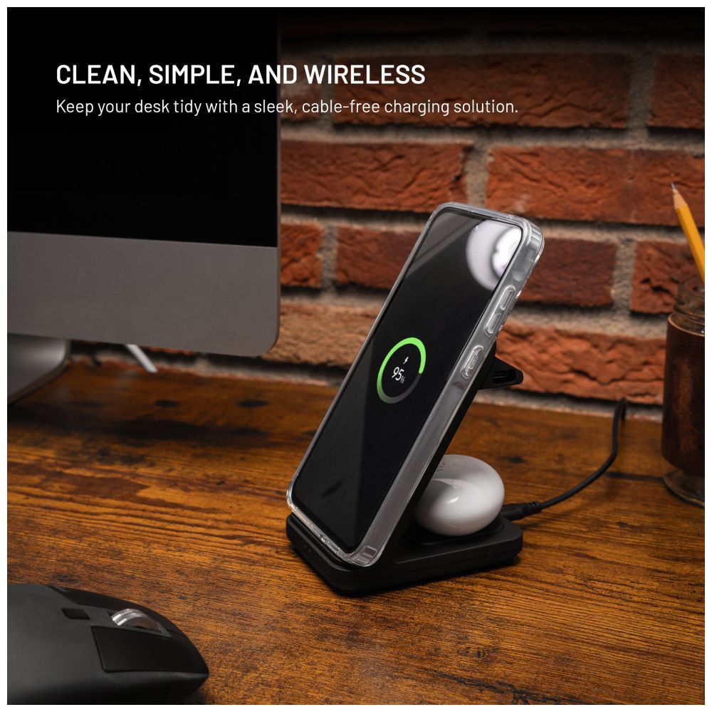 FIXED 3 in 1 Wireless töltő, fekete