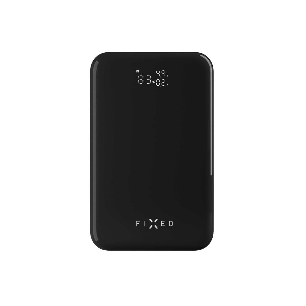 FIXED Zen 20 Pro powerbank LCD kijelzővel, 20,000 mAh, PD3.0, kimenetek:2x USB-C + 1x USB-A, szürke