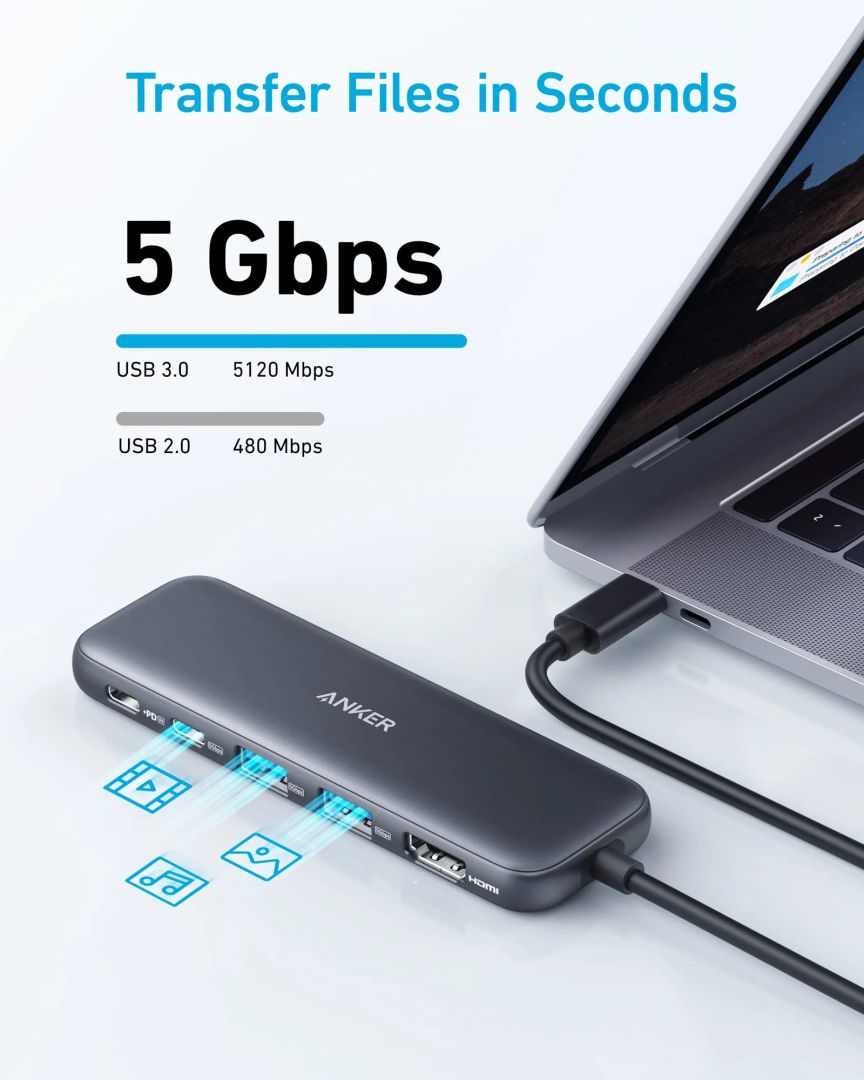 ANKER 332 USB-C Hub (5-in-1) Black