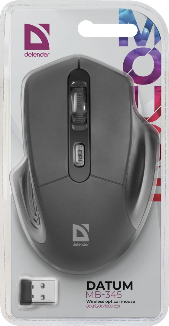 Defender RF Datum MB-345 Wireless Mouse Black