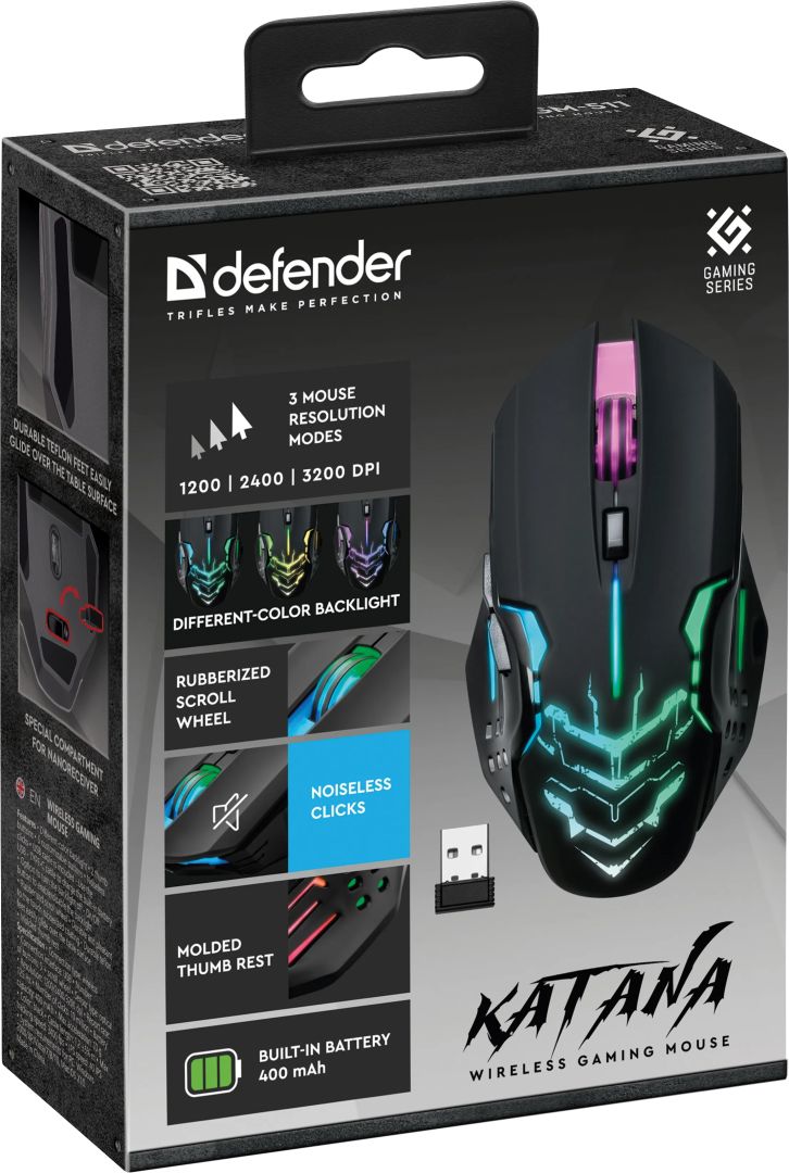 Defender Katana GM-511 Wireless Gaming Mouse Black