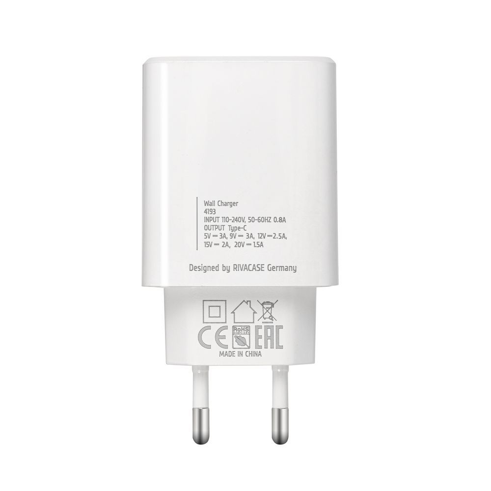 RivaCase PS4193 W00 EU wall charger white 30W PD 3.0/ 1 USB-C White