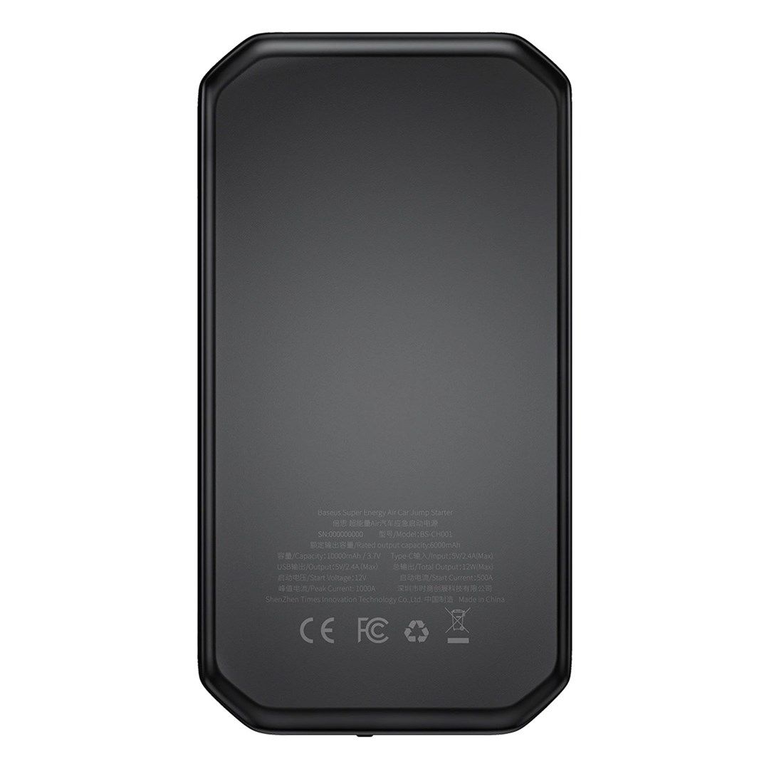 Baseus BS-CH001 10000mAh Powerbank + crocodile clips Black