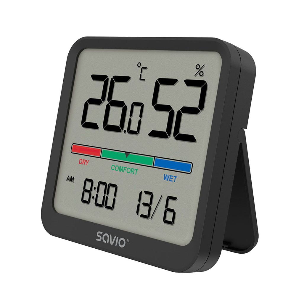 Savio CT-01 Temperature and Humidity Sensor Black