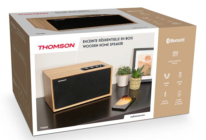 Thomson WS502 Wooden Compact Residential Speaker Wood