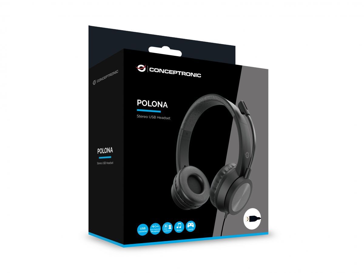 Conceptronic  Polona Headset Black