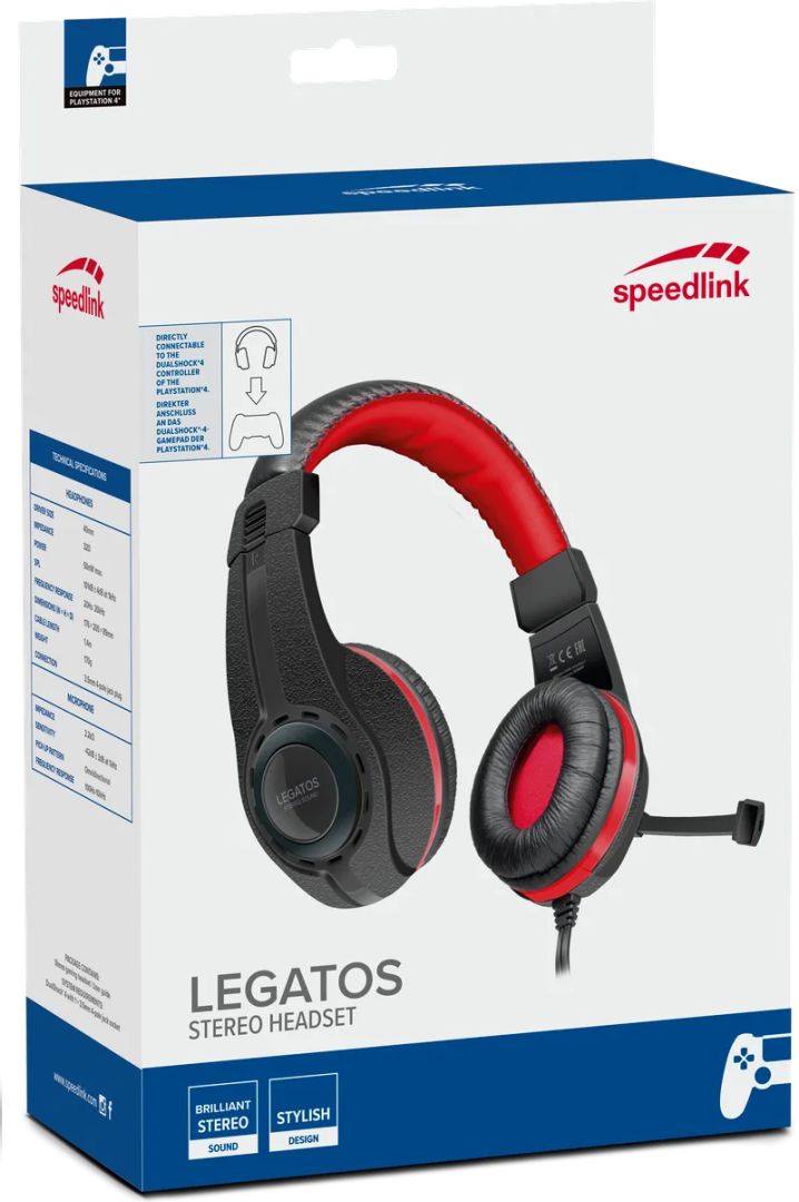 Speedlink Legatos Gaming Headset Black/Red