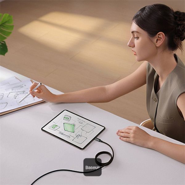 Baseus Tungsten Magnetic USB C to USB C 100W fast charging cable 1m Black