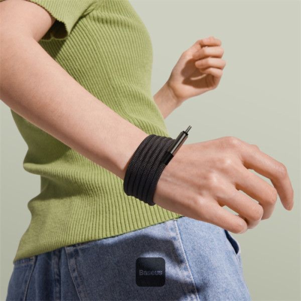 Baseus Tungsten Magnetic USB C to USB C 100W fast charging cable 1m Black