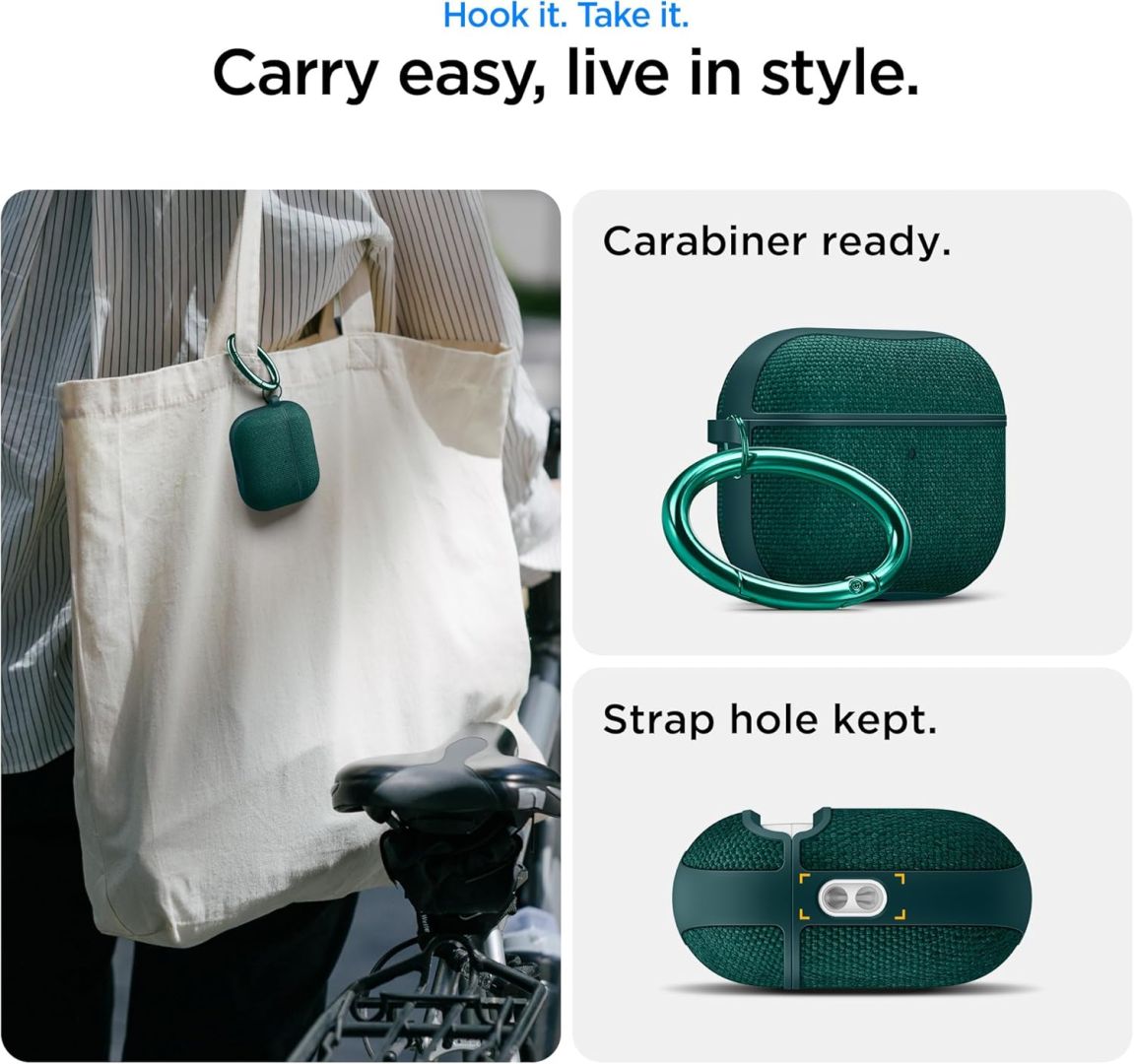 Spigen Urban Fit case for AirPods Pro 3 Midnight Green