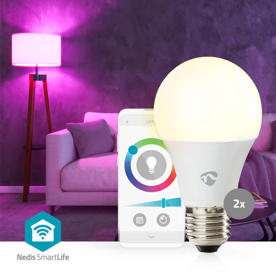 Nedis SmartLife Full Colour LED Bulb 2pcs