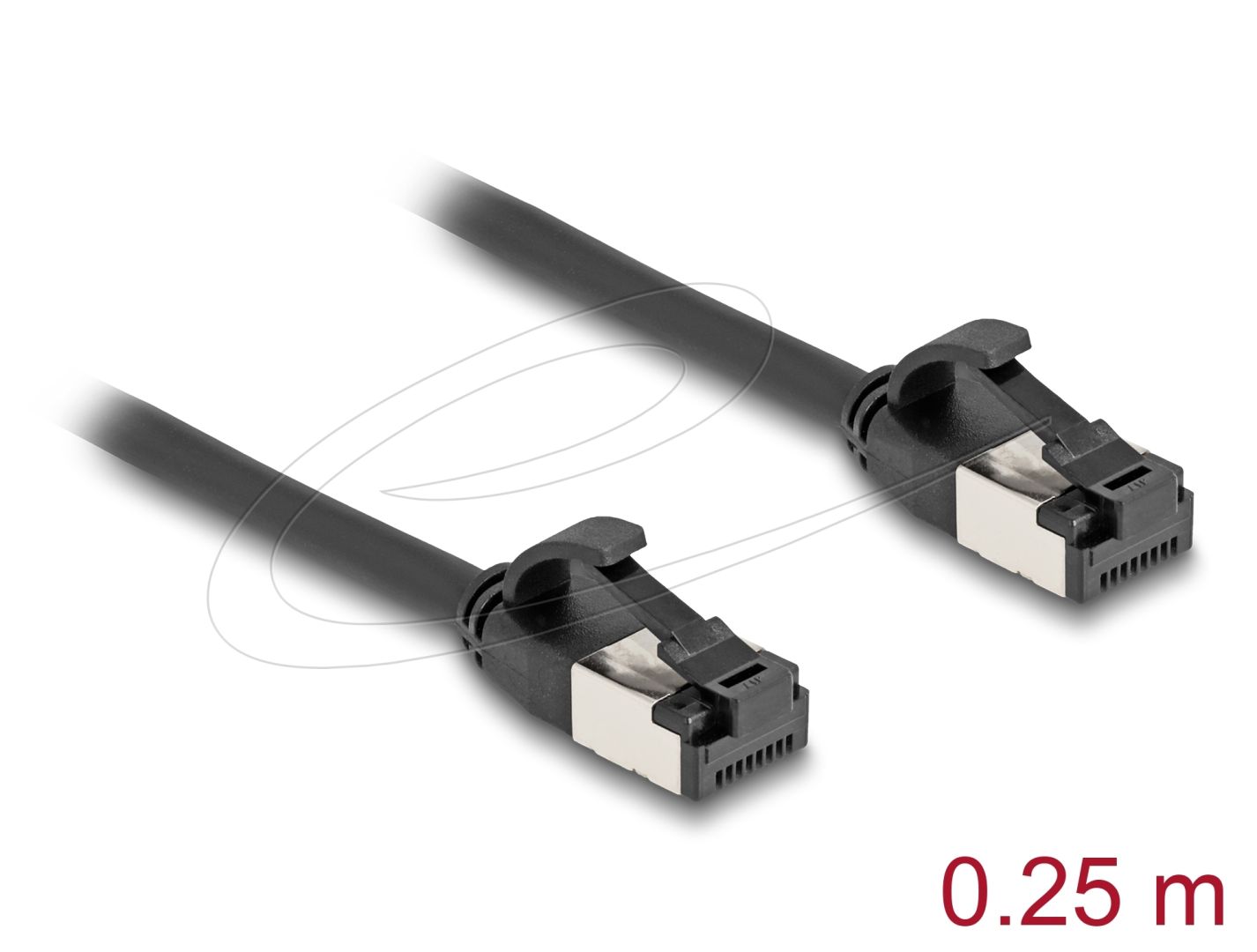 DeLock CAT8.1 U-FTP Patch Cable 0,25m Black