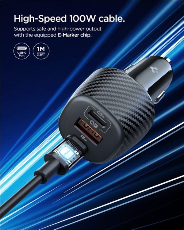 Spigen Essential 113W Car Charger Black