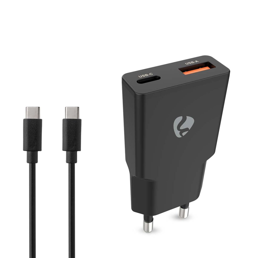 Nedis Wall Charger 30W PD 3.0 with 1,5m USB-C cable Black