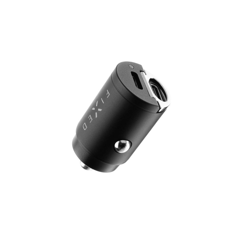 FIXED Dual USB-C Car Charger 30W + USB-C/USB-C Cable Black