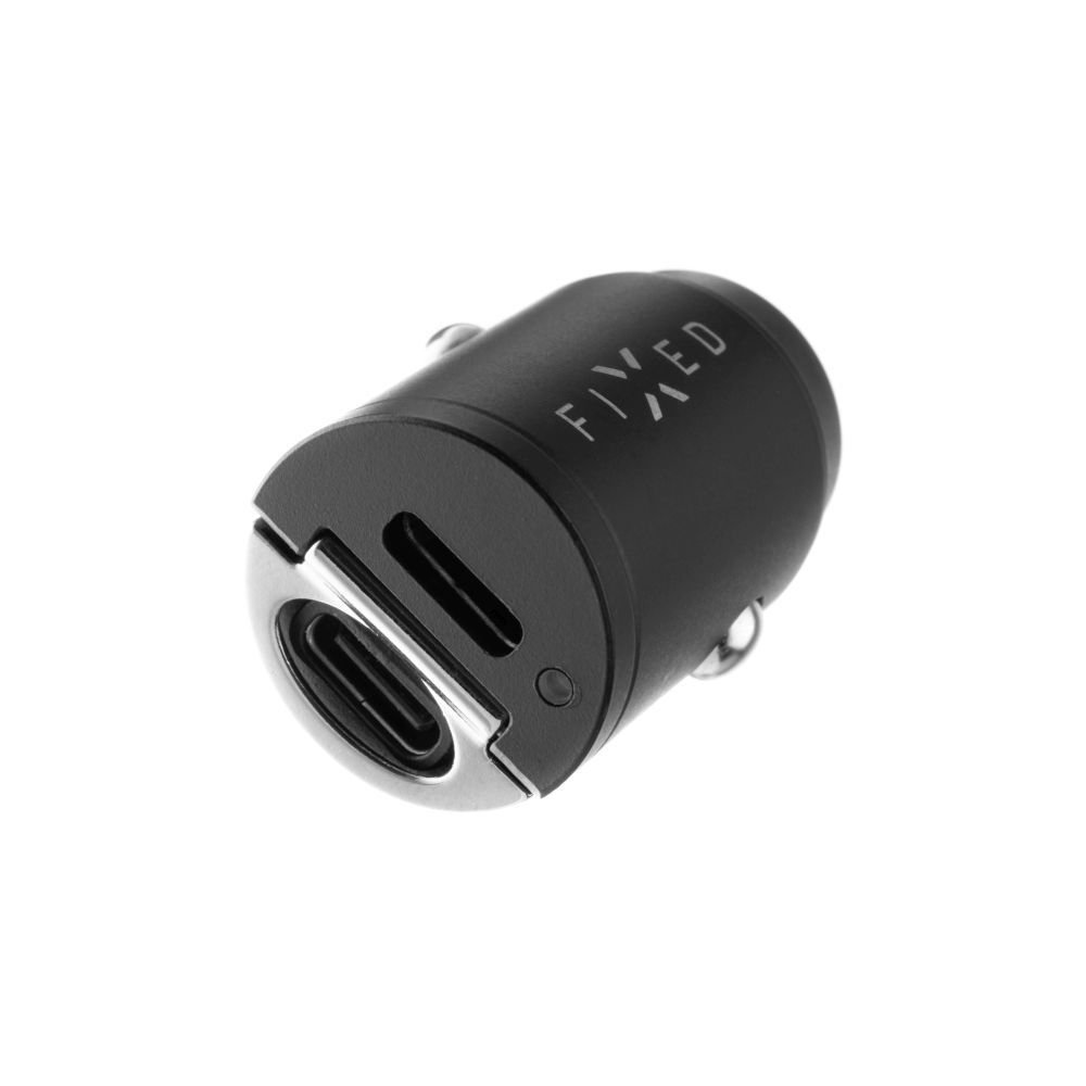 FIXED Dual USB-C Car Charger 30W + USB-C/USB-C Cable Black