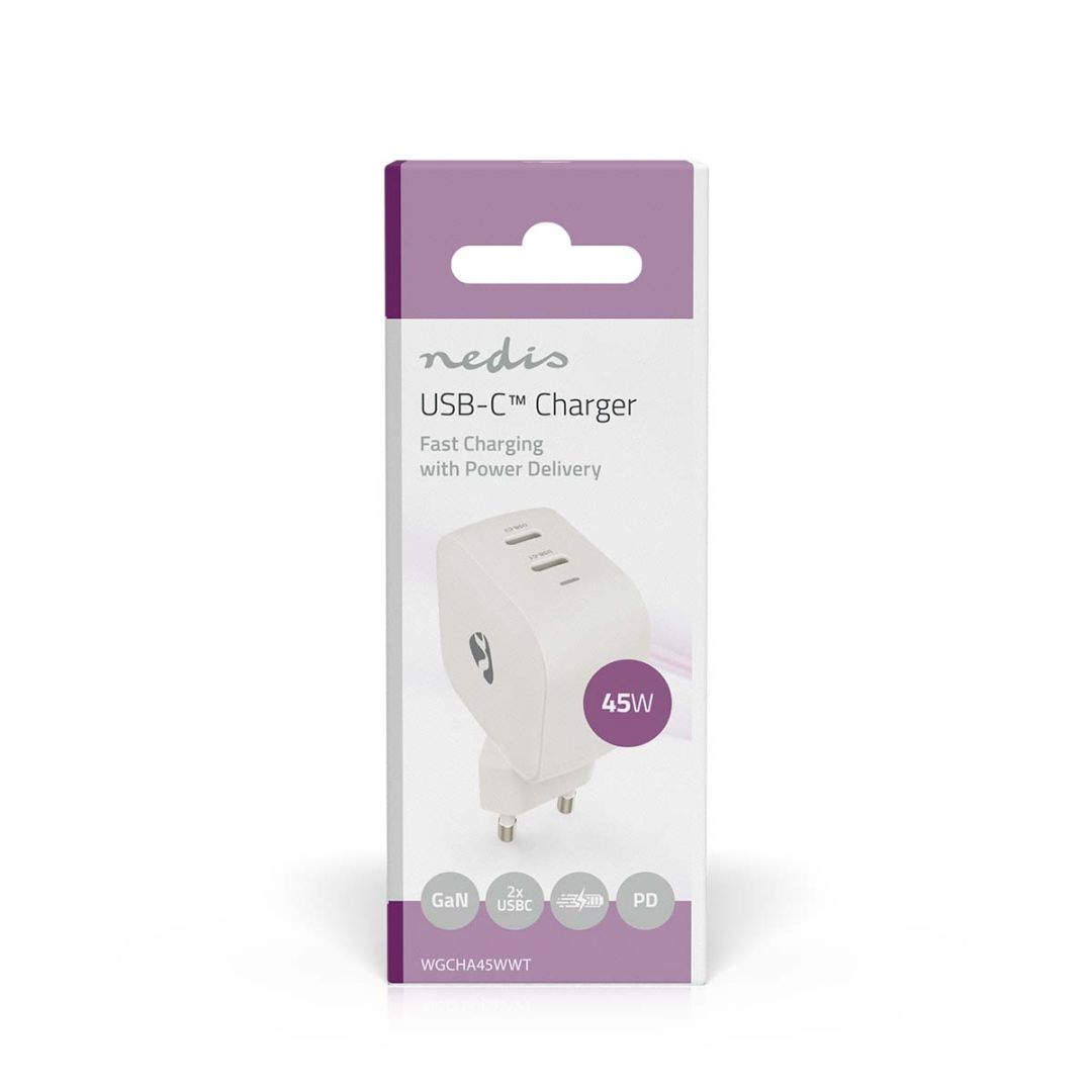 Nedis Wall Charger 45W PD 3.0 White