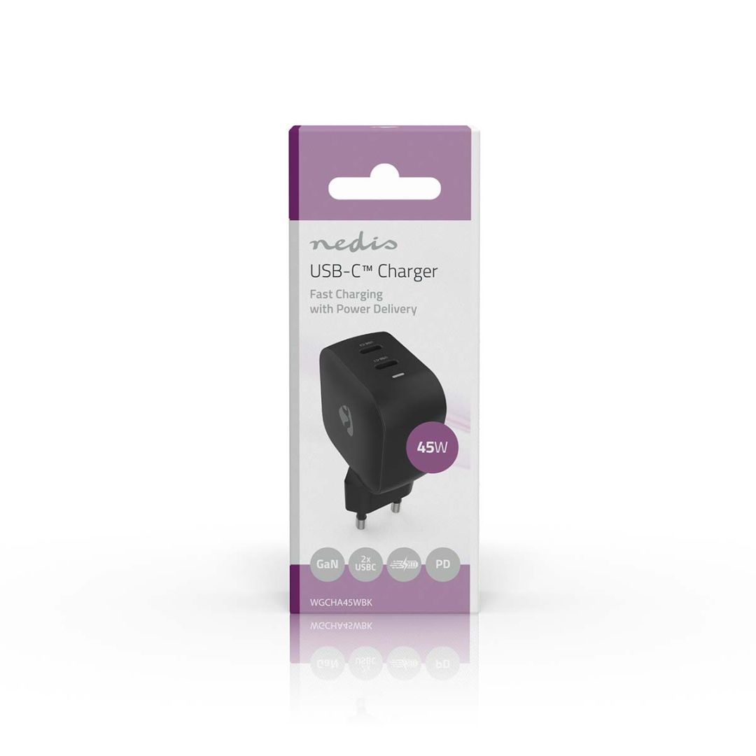 Nedis Wall Charger 45W PD 3.0 Black