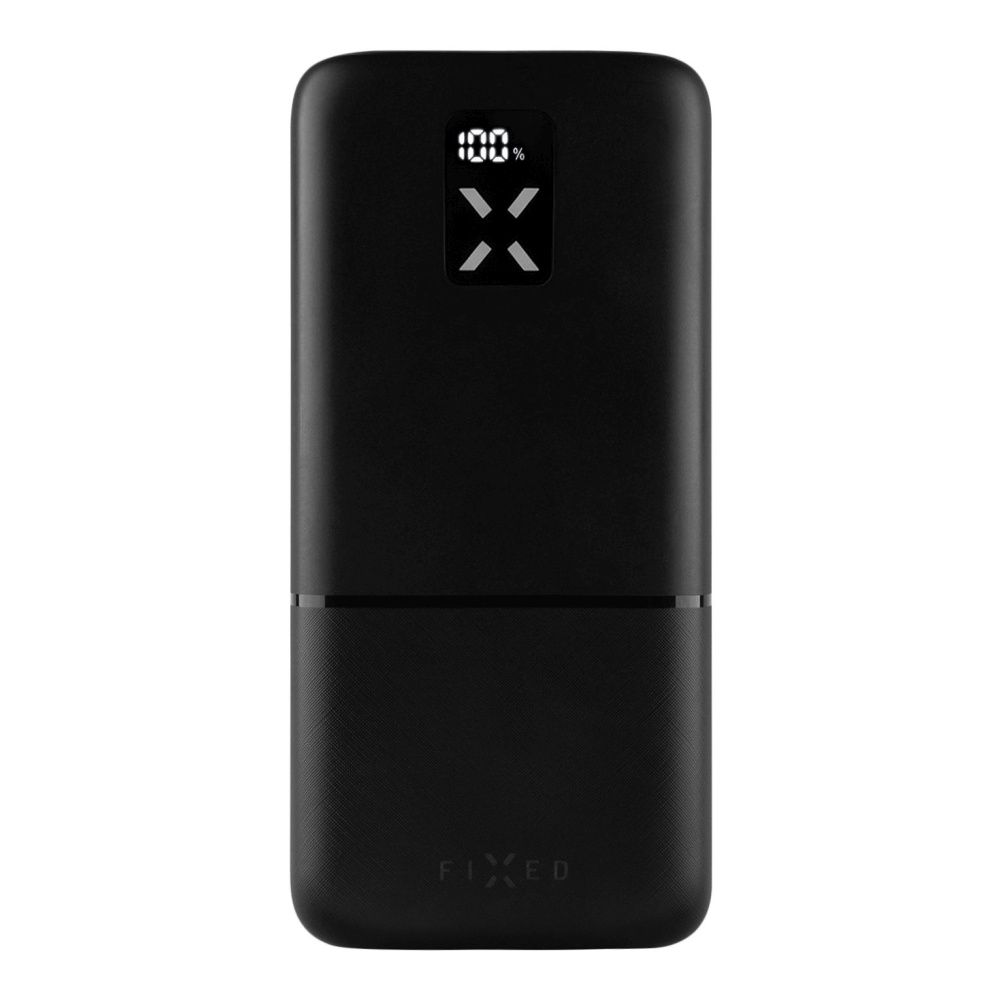 FIXED Zen 30 powerbank, 30 000 mAh, 20W PowerDelivery, 1 db USB-C és 2 db USB-A kimenet, LED kijelző, 5V/9V/12V kimeneti feszültség, fekete
