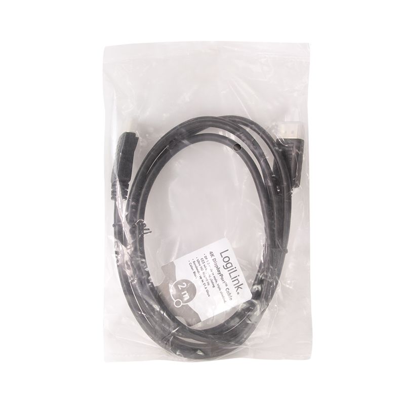 Logilink CD0101 DisplayPort cable 4K/60Hz 2m Black