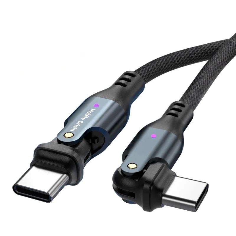 Mobile Origin 240W Rotating USB-C to USB-C Cable 1m Black