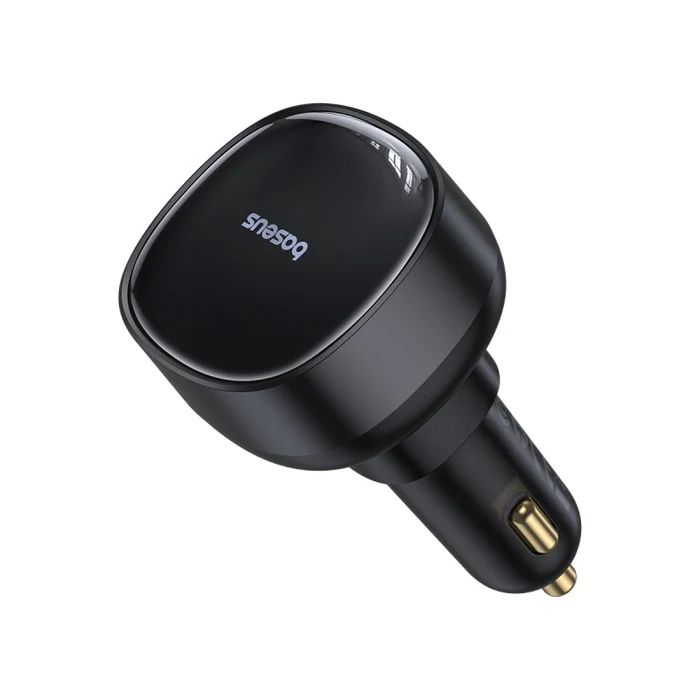 Baseus Enjoyment Pro Car Charger U+Retractable Type-C Cable 60W Black