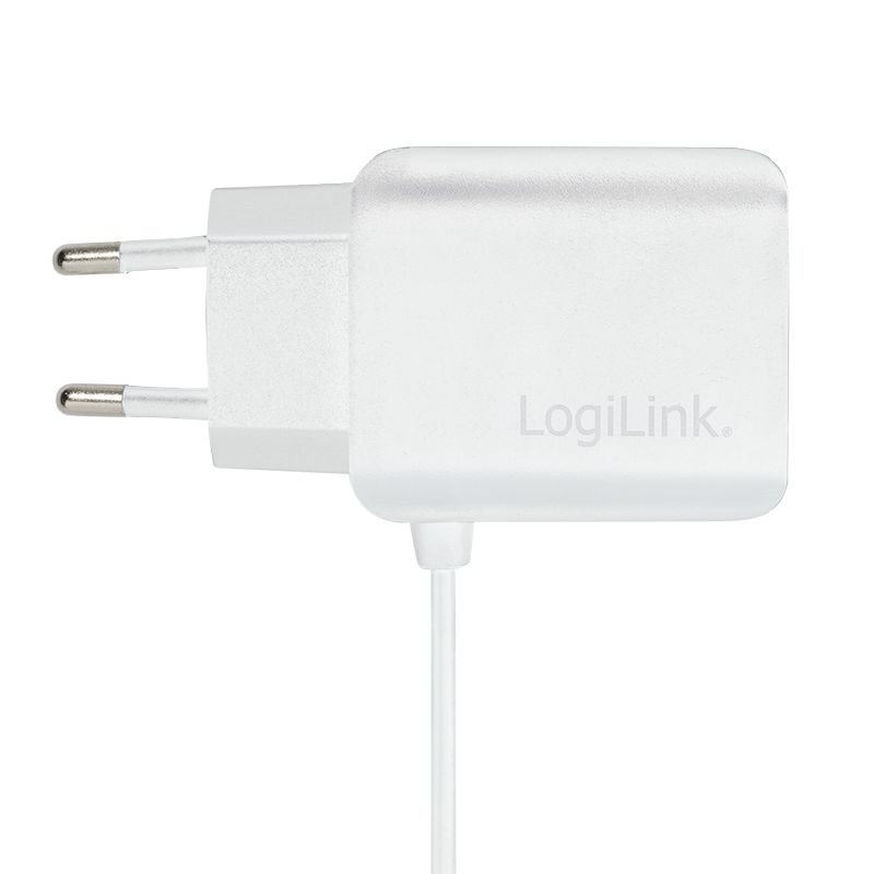 Logilink Dual micro USB socket adapter with fixed cable 2x USB-A 10,5W White