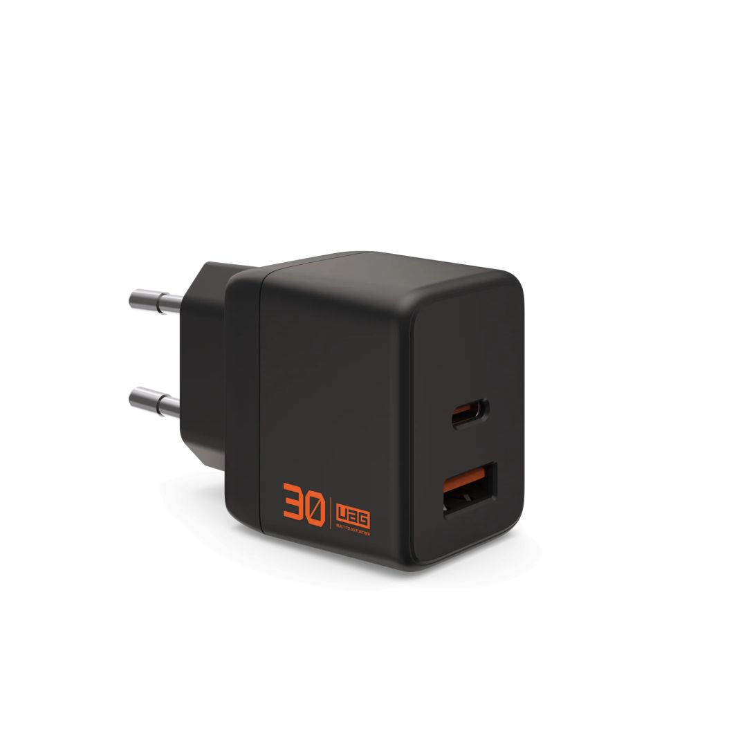 UAG 30W 2Port (USB-C, USB-A) Wall Charger EU Black