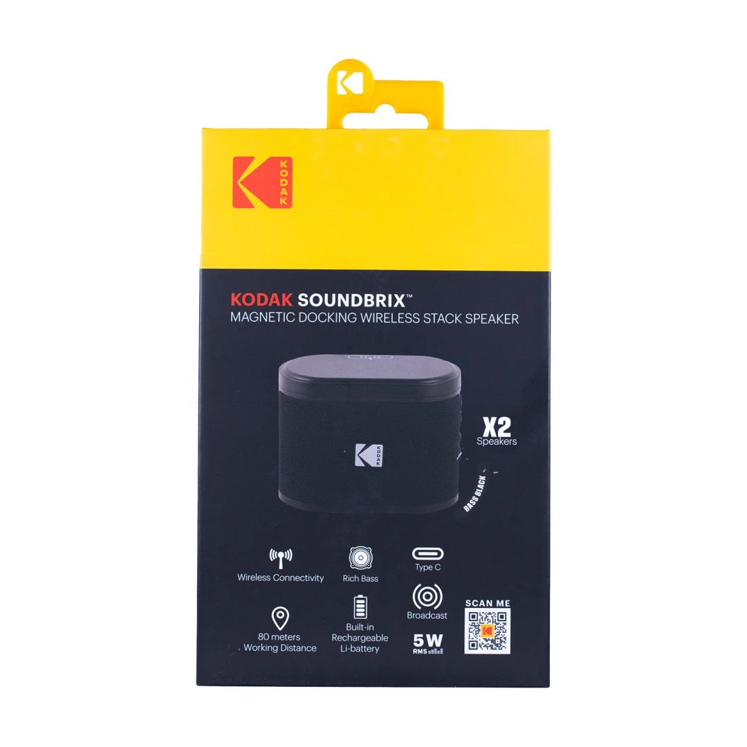 Kodak BRIXBK2 Soundbrix Mini Bluetooth Coloured Portable Two Speakers Black