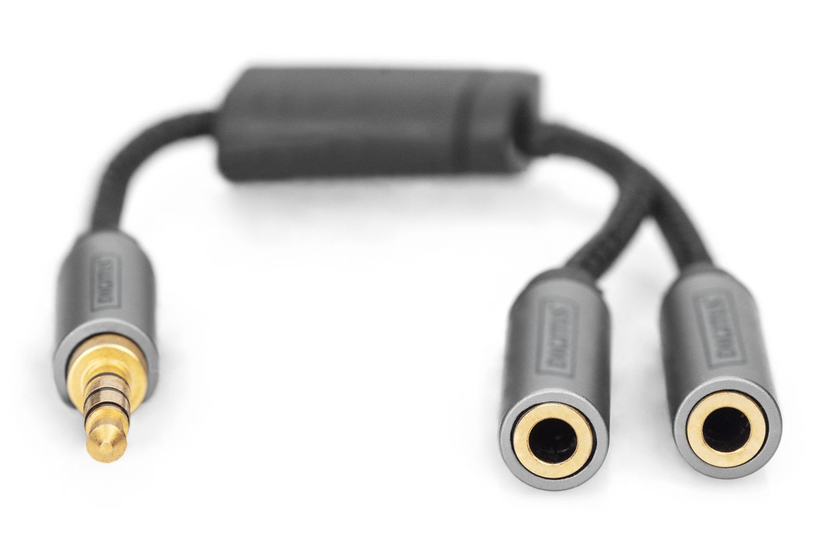Digitus DB-510310-002-S Audio Splitter 3.5mm jack to 2x3.5 mm socket Black