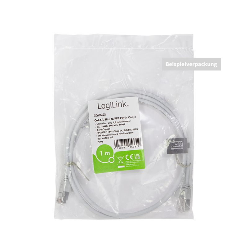 Logilink CAT6A U-FTP Patch Cable 5m Grey