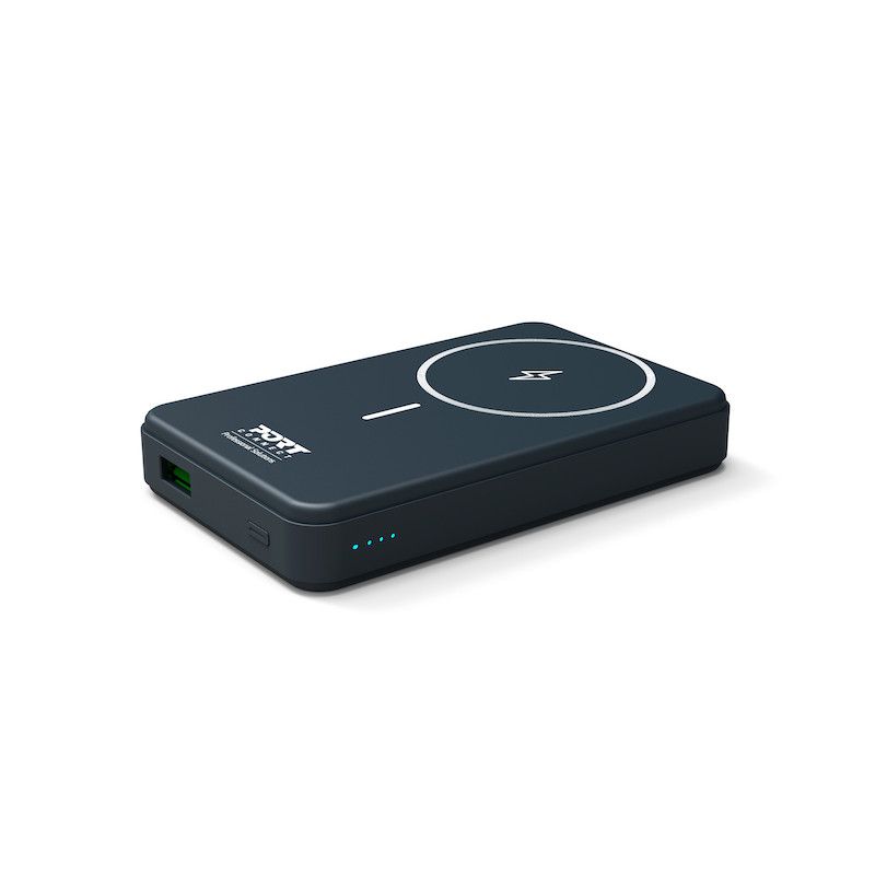 Port Designs 10000mAh MageSafe Compatible Wireless Powerbank Black